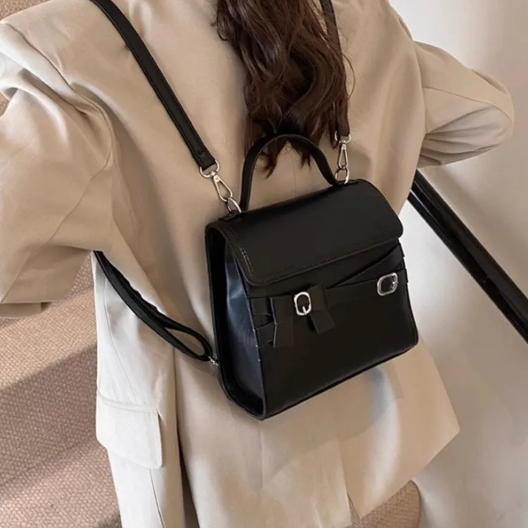 TTaG．baG PU Backpack Regular Women's White/Black/Blue/Pink/Yellow-5