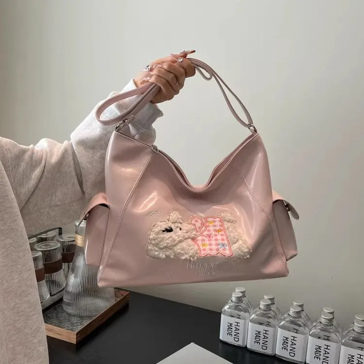 TTaG．baG PU Shoulder Bag Regular Women's Pink-2