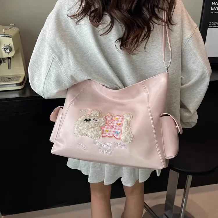 TTaG．baG PU Shoulder Bag Regular Women's Pink-4
