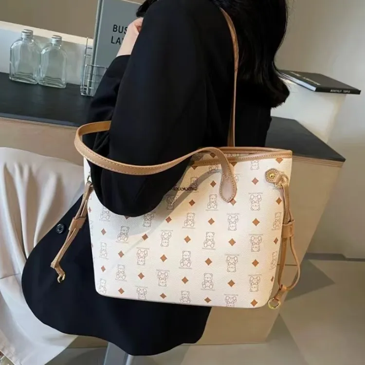 TTaG．baG PU Tote Bag Shopping Bag Crossbody Bag Shoulder Bag Women's Black/White/Pink/Brown/Black White-16