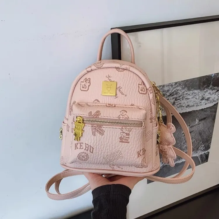 TTaG．baG PU Backpack Women's White/Pink/Brown/Black-7