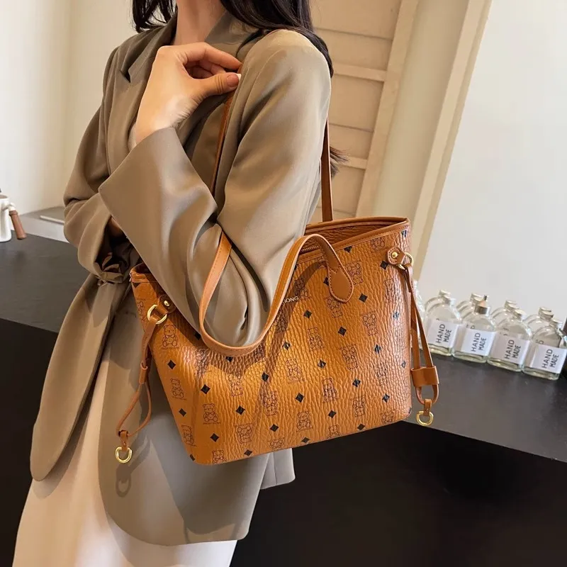TTaG．baG PU Tote Bag Shopping Bag Crossbody Bag Shoulder Bag Women's Black/White/Pink/Brown/Black White-6