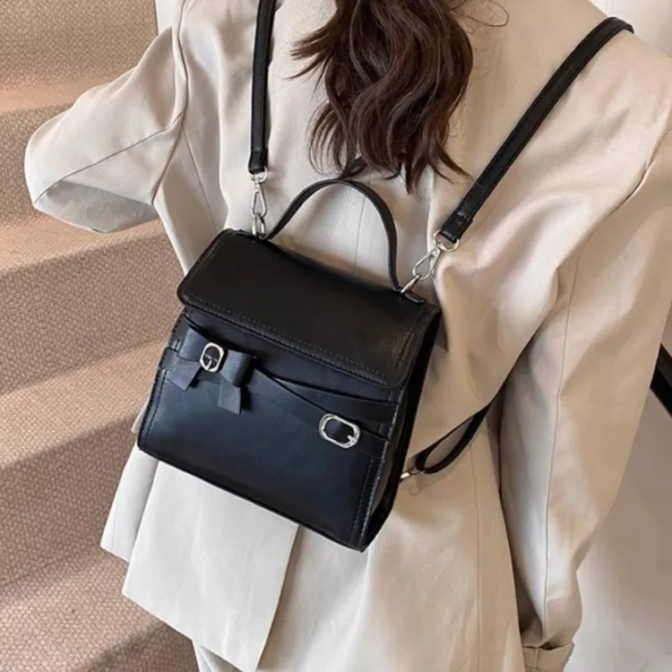 TTaG．baG PU Backpack Regular Women's White/Black/Blue/Pink/Yellow-6