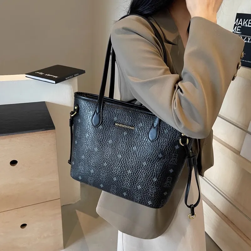 TTaG．baG PU Tote Bag Shopping Bag Crossbody Bag Shoulder Bag Women's Black/White/Pink/Brown/Black White-12