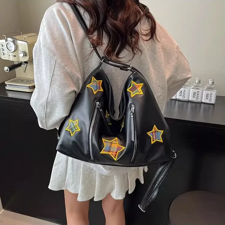 TTaG．baG PU Backpack Regular Women's Green/Blue/Black/White-7
