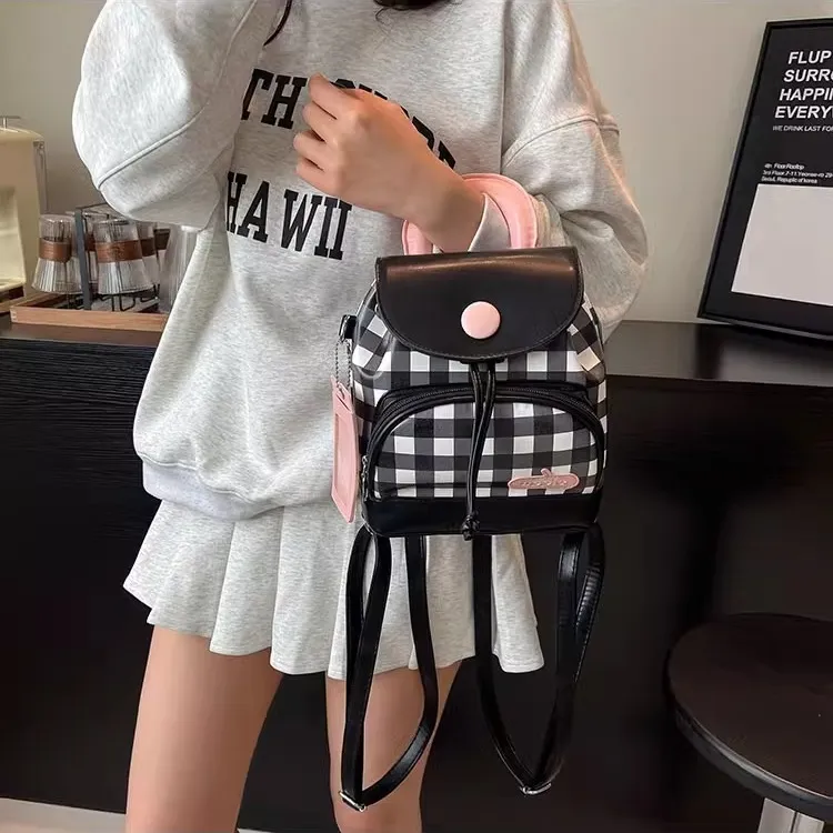 TTaG．baG PU Backpack Regular Women's Blue/Pink/Black-10