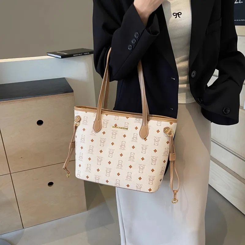 TTaG．baG PU Tote Bag Shopping Bag Crossbody Bag Shoulder Bag Women's Black/White/Pink/Brown/Black White-15