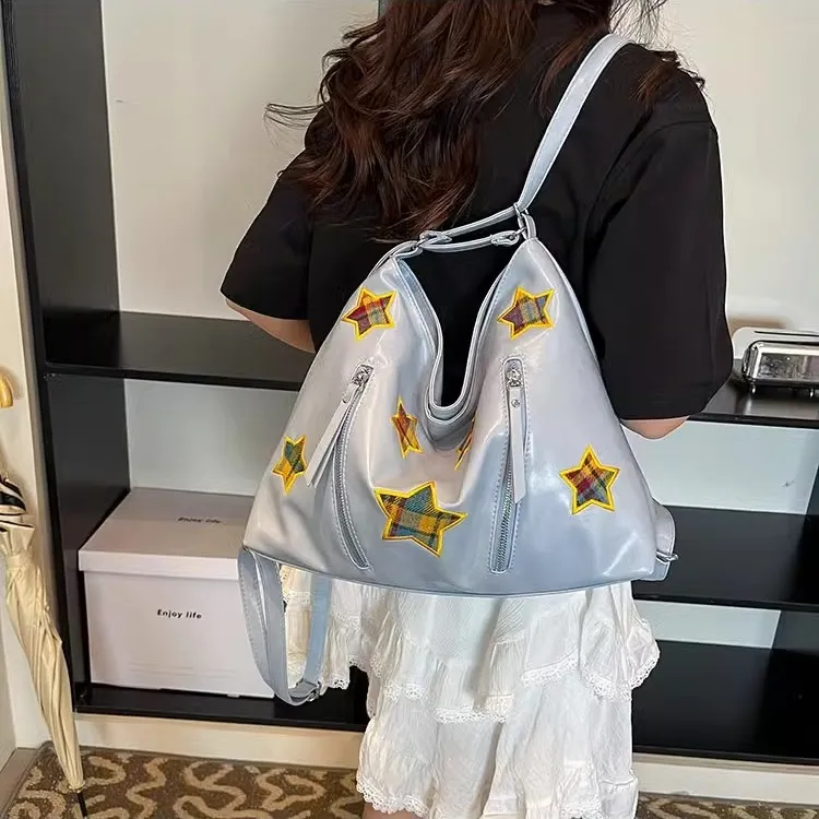 TTaG．baG PU Backpack Regular Women's Green/Blue/Black/White-17