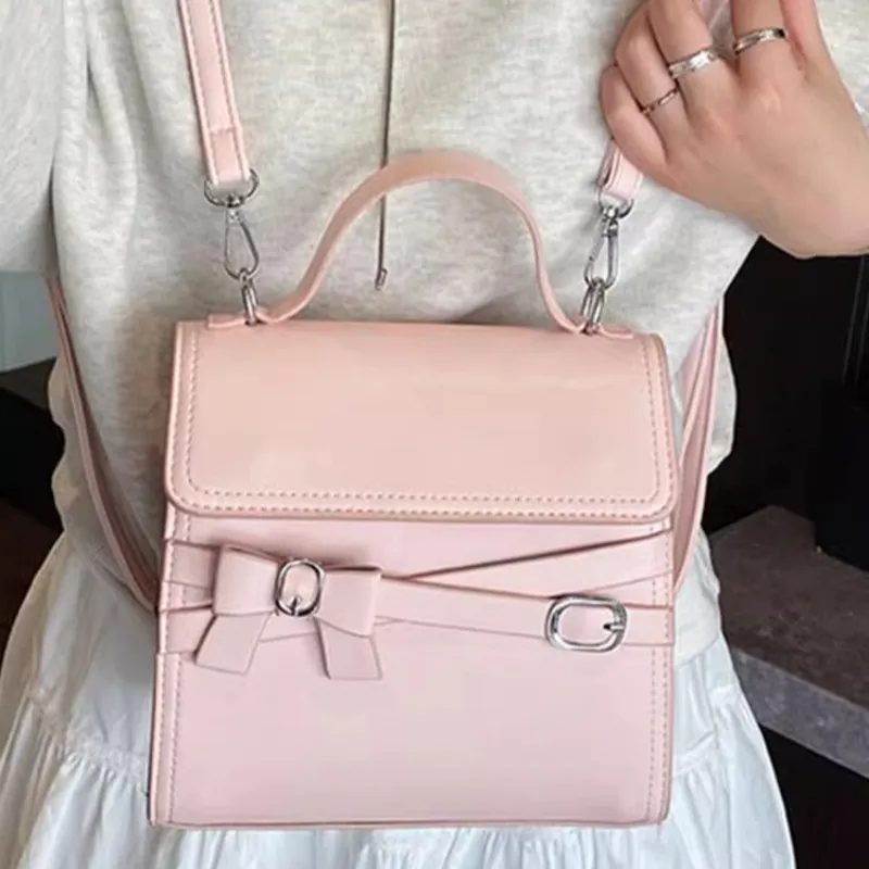 TTaG．baG PU Backpack Regular Women's White/Black/Blue/Pink/Yellow-11