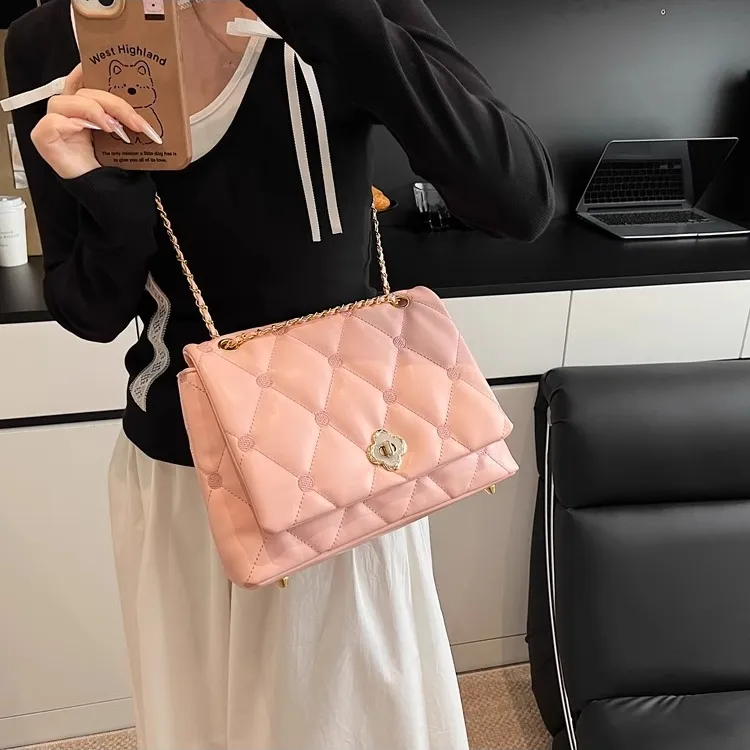 TTaG．baG PU Shoulder Bag Regular Women's Black/Coffee/Pink/White-7