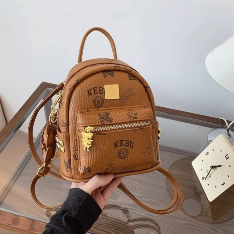 TTaG．baG PU Backpack Women's White/Pink/Brown/Black-11