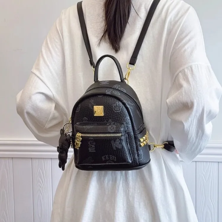 TTaG．baG PU Backpack Women's White/Pink/Brown/Black-13