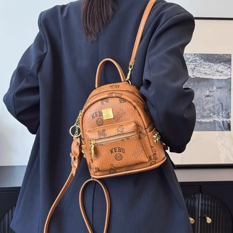 TTaG．baG PU Backpack Women's White/Pink/Brown/Black-9