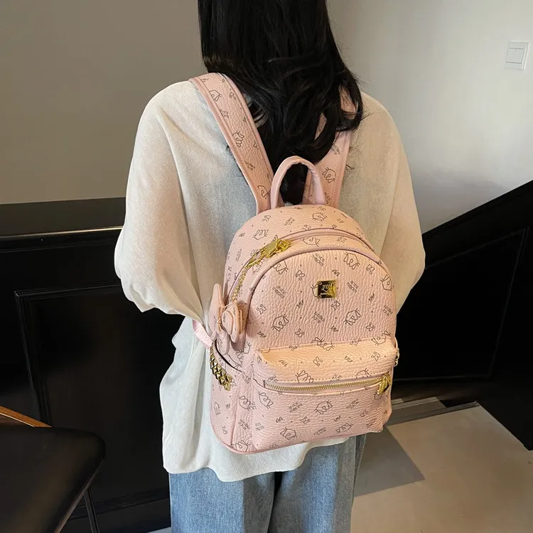 TTaG．baG PU Backpack Regular Women's Black/Pink/Brown/Khaki-11