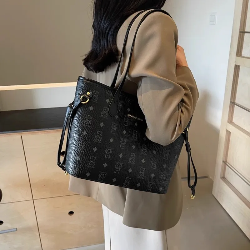TTaG．baG PU Tote Bag Shopping Bag Crossbody Bag Shoulder Bag Women's Black/White/Pink/Brown/Black White-11