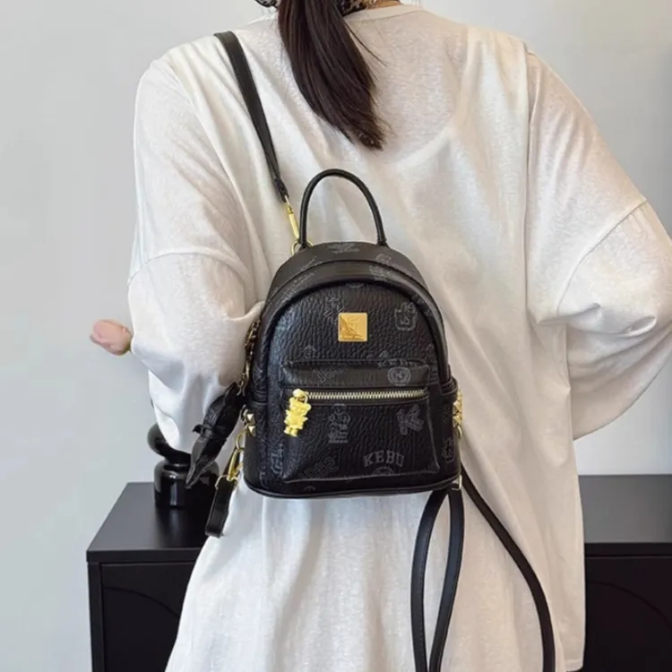 TTaG．baG PU Backpack Women's White/Pink/Brown/Black-14