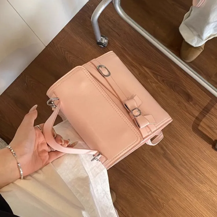 TTaG．baG PU Backpack Regular Women's White/Black/Blue/Pink/Yellow-10