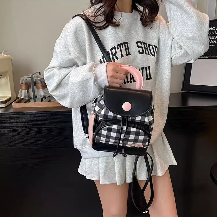 TTaG．baG PU Backpack Regular Women's Blue/Pink/Black-11
