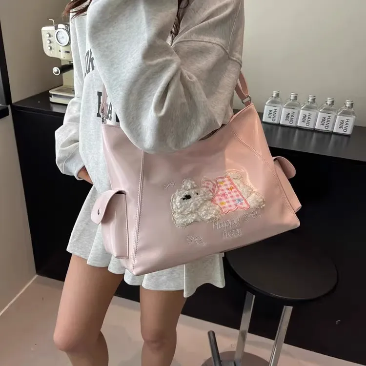 TTaG．baG PU Shoulder Bag Regular Women's Pink-3