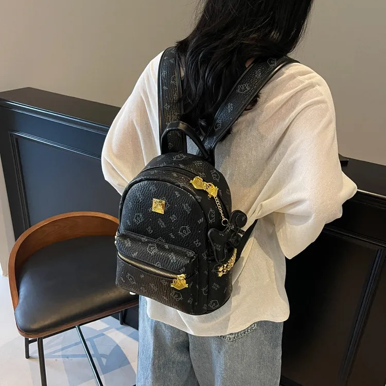 TTaG．baG PU Backpack Regular Women's Black/Pink/Brown/Khaki-14