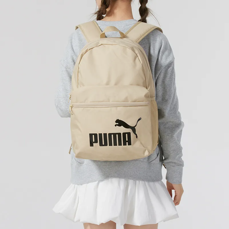 PUMA Fabric Backpack Medium Size Unisex Roasted Almond-3