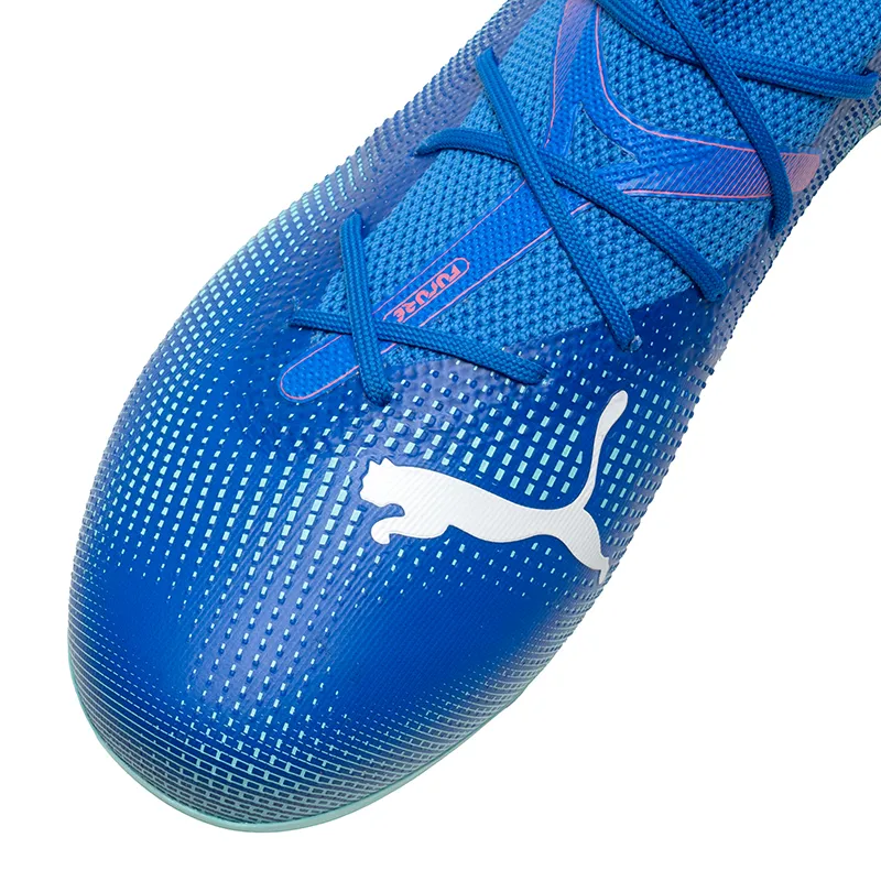 PUMA FUTURE 7 MATCH MG Rubber Short Studs Artificial Ground Wear Resistant Soccer Shoes Men's Blue-7