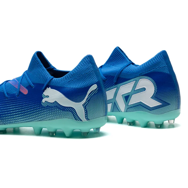 PUMA FUTURE 7 MATCH MG Rubber Short Studs Artificial Ground Wear Resistant Soccer Shoes Men's Blue-6