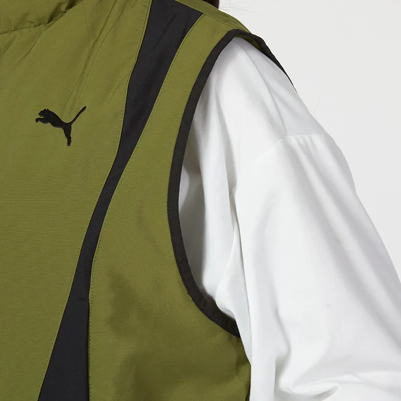 PUMA DARE TO WOVEN VEST Women's Olive Green-4