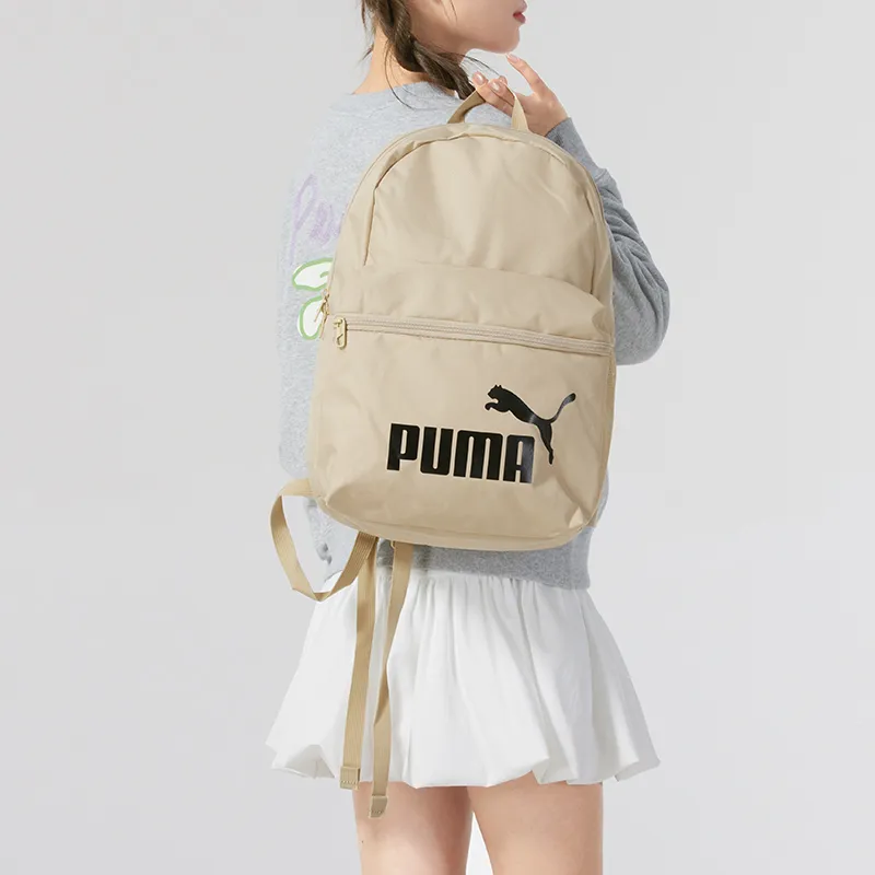 PUMA Fabric Backpack Medium Size Unisex Roasted Almond-4