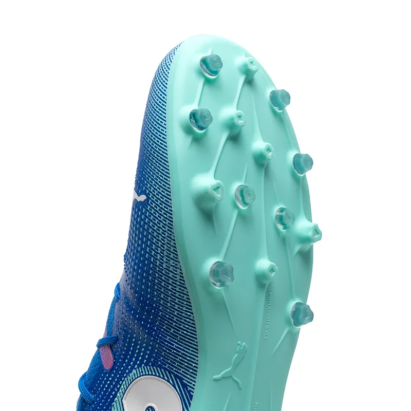 PUMA FUTURE 7 MATCH MG Rubber Short Studs Artificial Ground Wear Resistant Soccer Shoes Men's Blue-4
