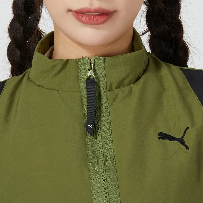 PUMA DARE TO WOVEN VEST Women's Olive Green-6