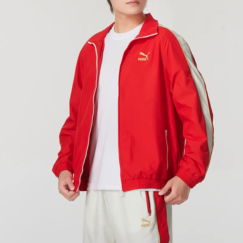 PUMA Casual Sportswear Men Set Red Top+White Bottom-3