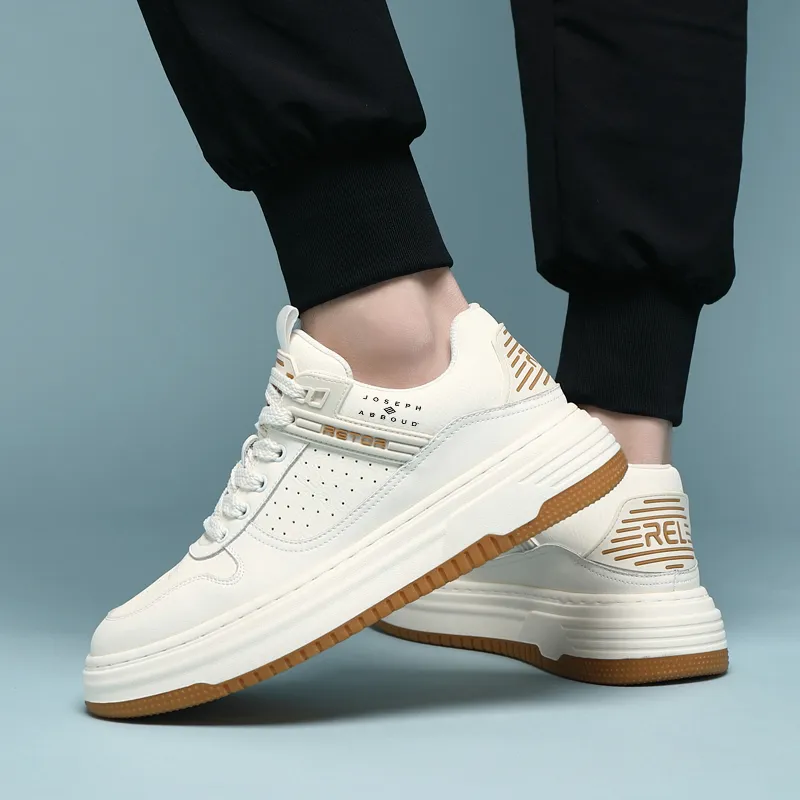 JOSEPH ABBOUD Low Top Skateboard Shoes Unisex White-6