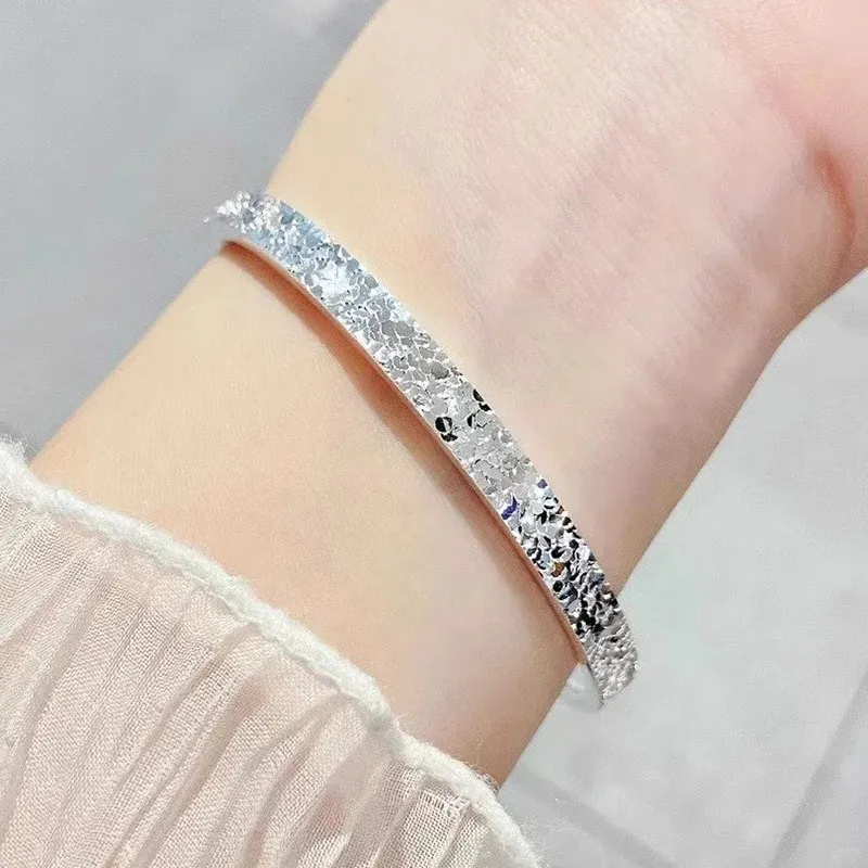 QIANSHIYINXIANG S999 Fine Silver Sterling Silver Bracelets Women's-4