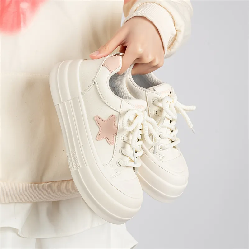 Humanism 1986 Skateboard Shoes Women's Low Top White Black/Pink White-16