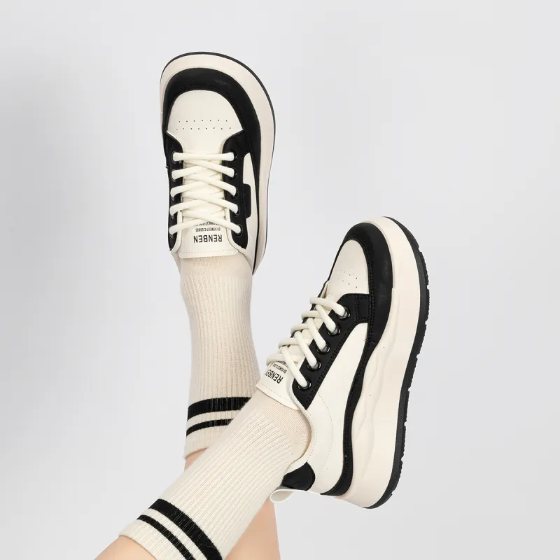 Humanism 1986 Chunky Sneakers Women's Low Top White/Black/White/White/Red/White/Khaki-8