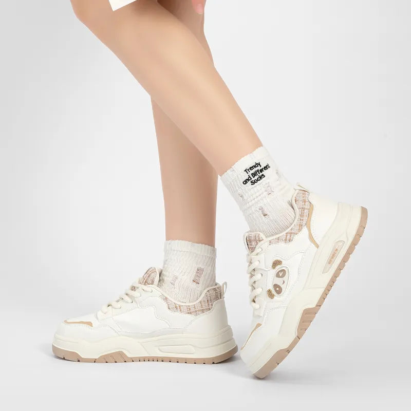 Humanism 1986 Skateboard Shoes Women's Low Top White/White Green/White Khaki/Pink White-19