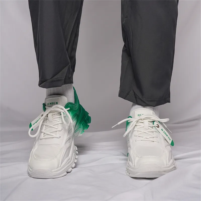 Humanism 1986 Cushioning, Breathable, Balanced, Lightweight, Height Increasing Low Top Chunky Sneakers Men's-8