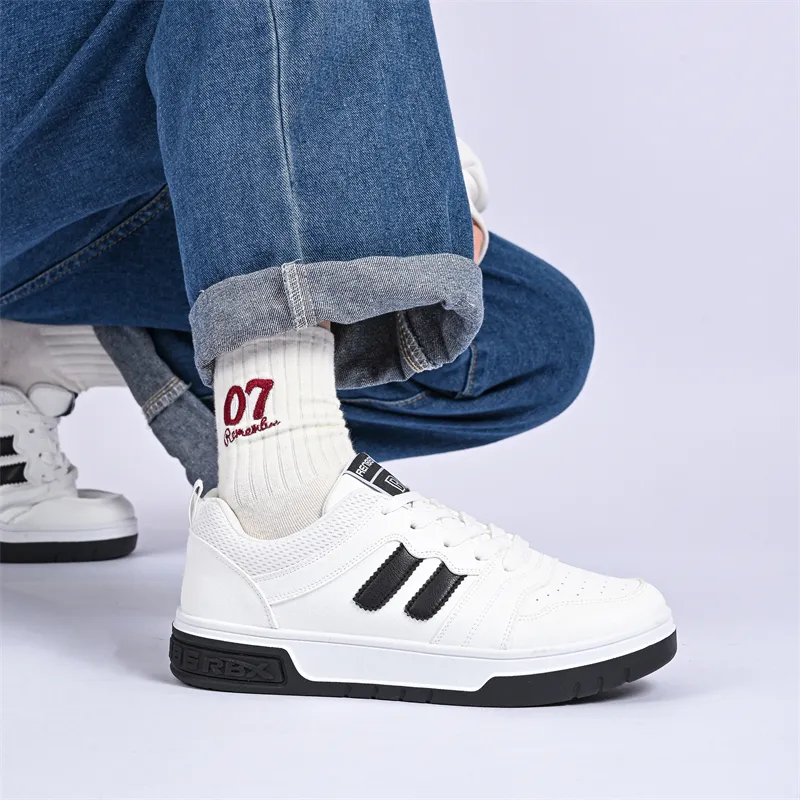 Humanism 1986 Skateboard Shoes Men Low Top White Red/White Black-19