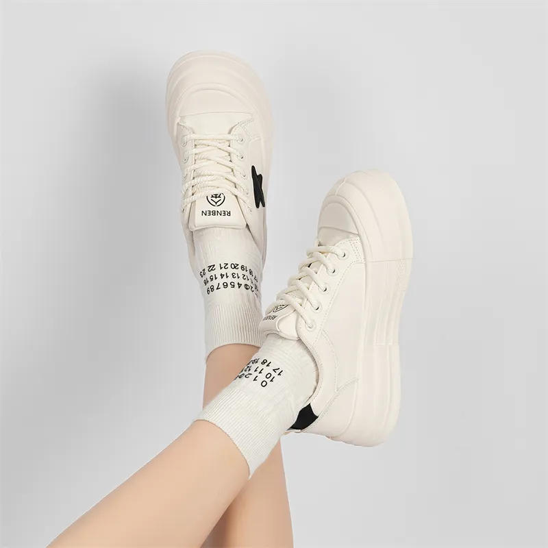 Humanism 1986 Skateboard Shoes Women's Low Top White Black/Pink White-9