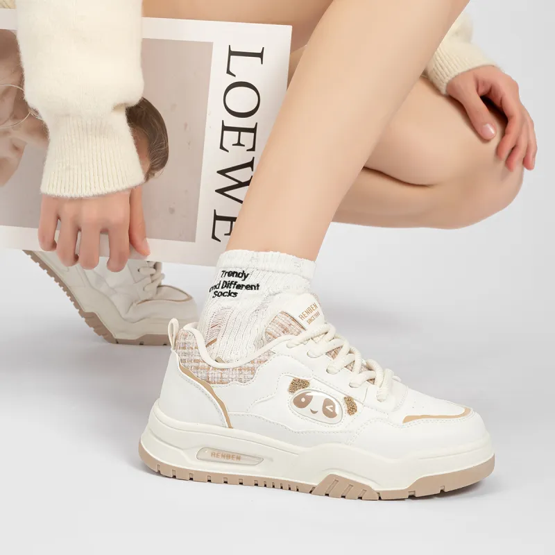 Humanism 1986 Skateboard Shoes Women's Low Top White/White Green/White Khaki/Pink White-21