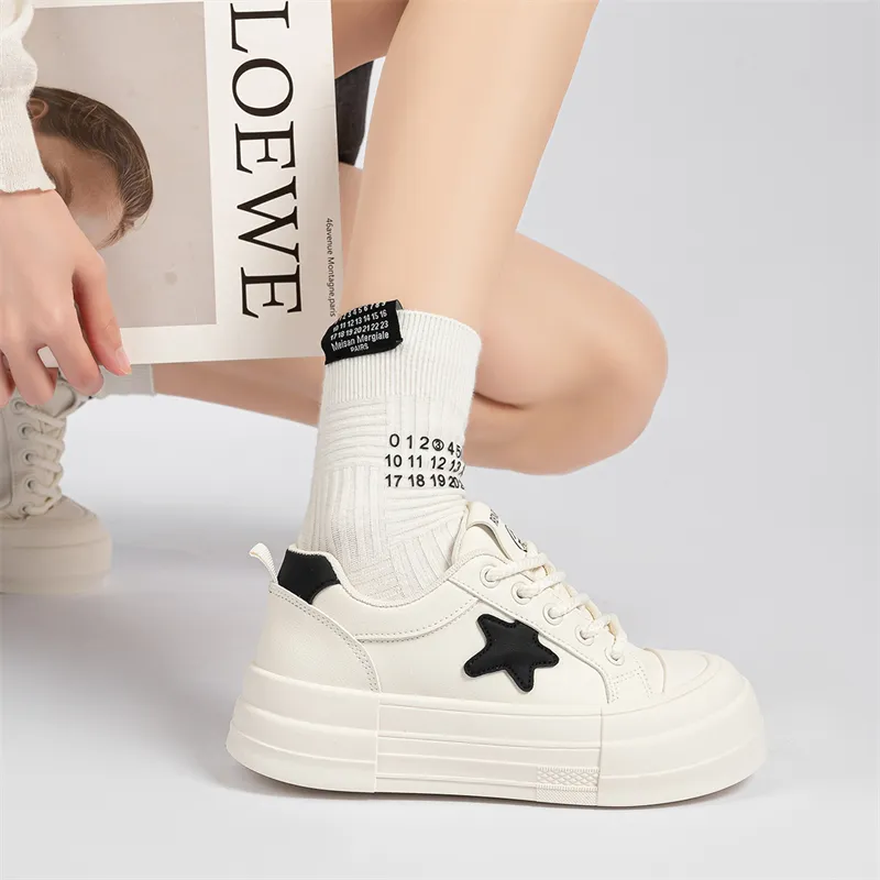 Humanism 1986 Skateboard Shoes Women's Low Top White Black/Pink White-7