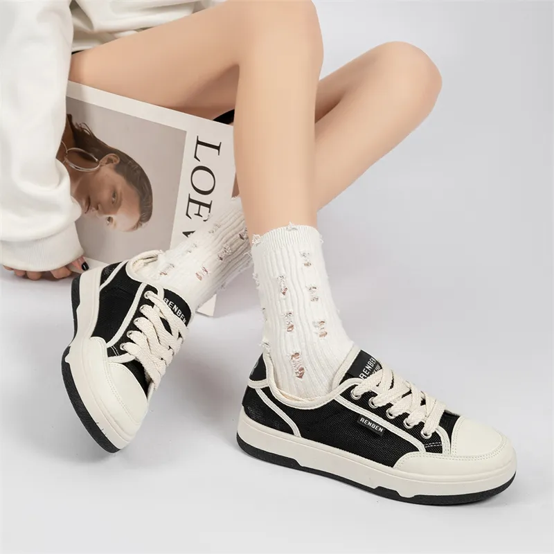 Humanism 1986 Lightweight Breathable Height Increasing Low Top Skateboard Shoes Women's-8