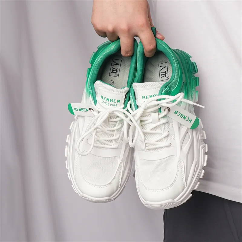 Humanism 1986 Cushioning, Breathable, Balanced, Lightweight, Height Increasing Low Top Chunky Sneakers Men's-6