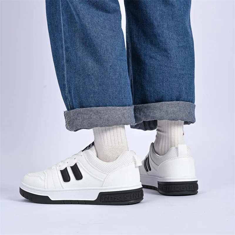 Humanism 1986 Skateboard Shoes Men Low Top White Red/White Black-15