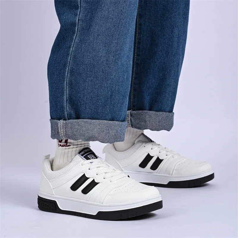 Humanism 1986 Skateboard Shoes Men Low Top White Red/White Black-16