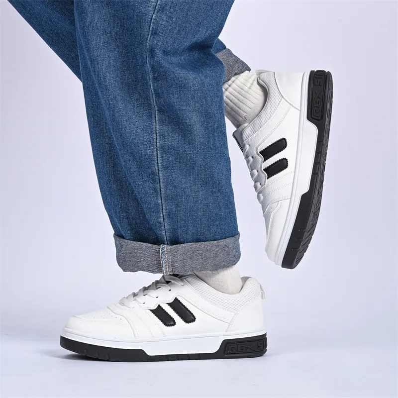Humanism 1986 Skateboard Shoes Men Low Top White Red/White Black-17