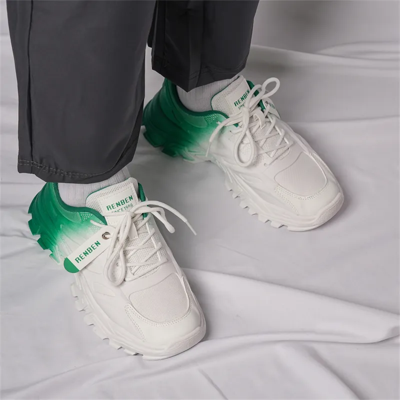 Humanism 1986 Cushioning, Breathable, Balanced, Lightweight, Height Increasing Low Top Chunky Sneakers Men's-9