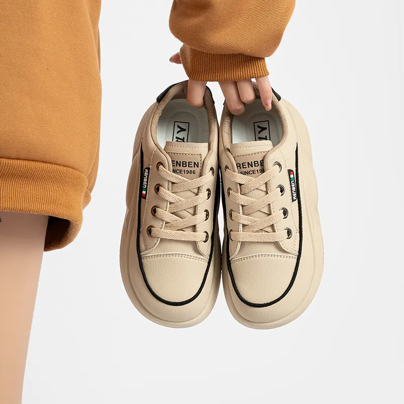 Humanism 1986 Thermal Height Increasing Lightweight Low Top Casual Shoes Women's-22