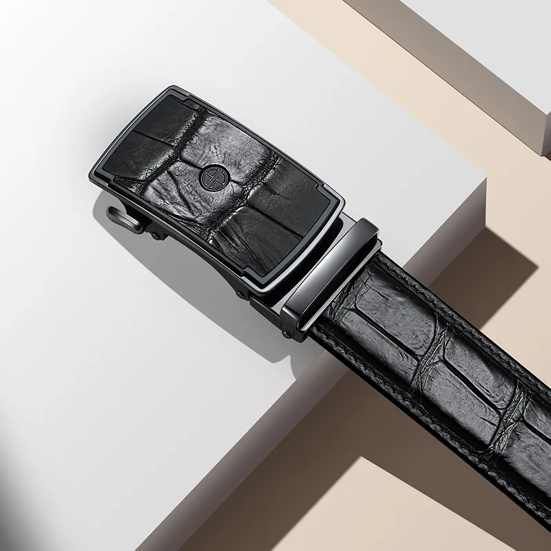 AOKANG Crocodile Leather Belts Men's 3.5CM-4